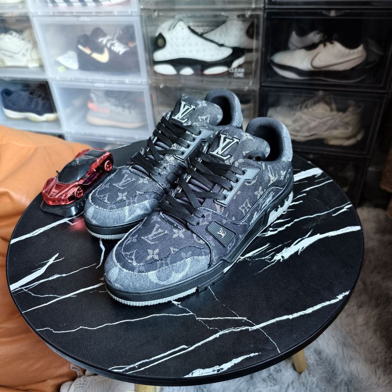 Louis Vuitton Louis Vuitton Denim Trainer Low-Top Sneakers 0079 Size US 10.5 / EU 43-44 - 1 Thumbnail