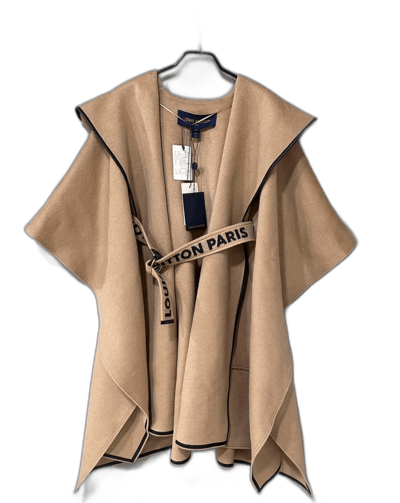 Louis Vuitton Khaki Wool Blend Poncho Coat by Louis Vuitton Size S / US 4 / IT 40 - 1 Thumbnail