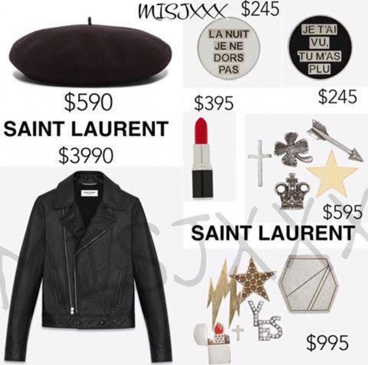 Hedi Slimane × Saint Laurent Paris 15FW L00 Motorcycle Leather