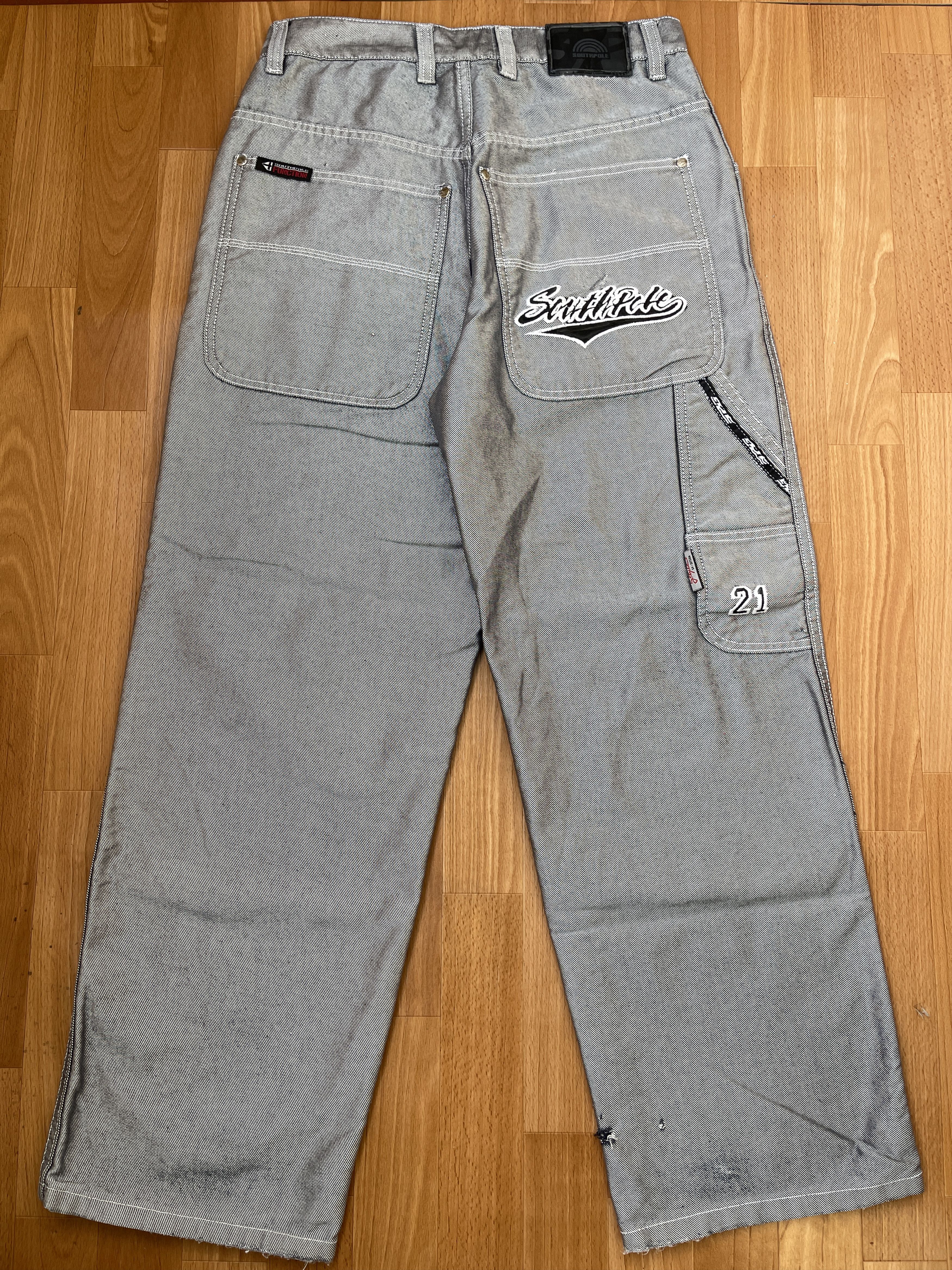 Southpole Southpole jeans, shiny gray silver vintage baggy, 90s Y2K 30 Size US 30 / EU 46 - 1 Thumbnail