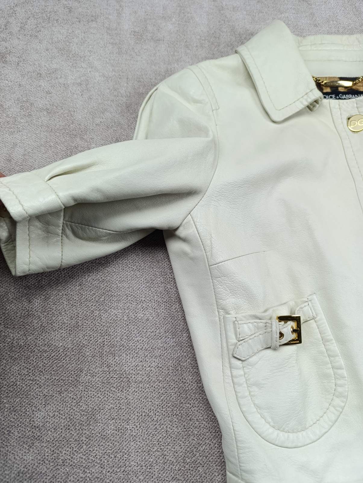 Dolce & Gabbana Dolce & Gabbana Cropped Sheepskin Leather Jacket Size M / US 6-8 / IT 42-44 - 6 Thumbnail