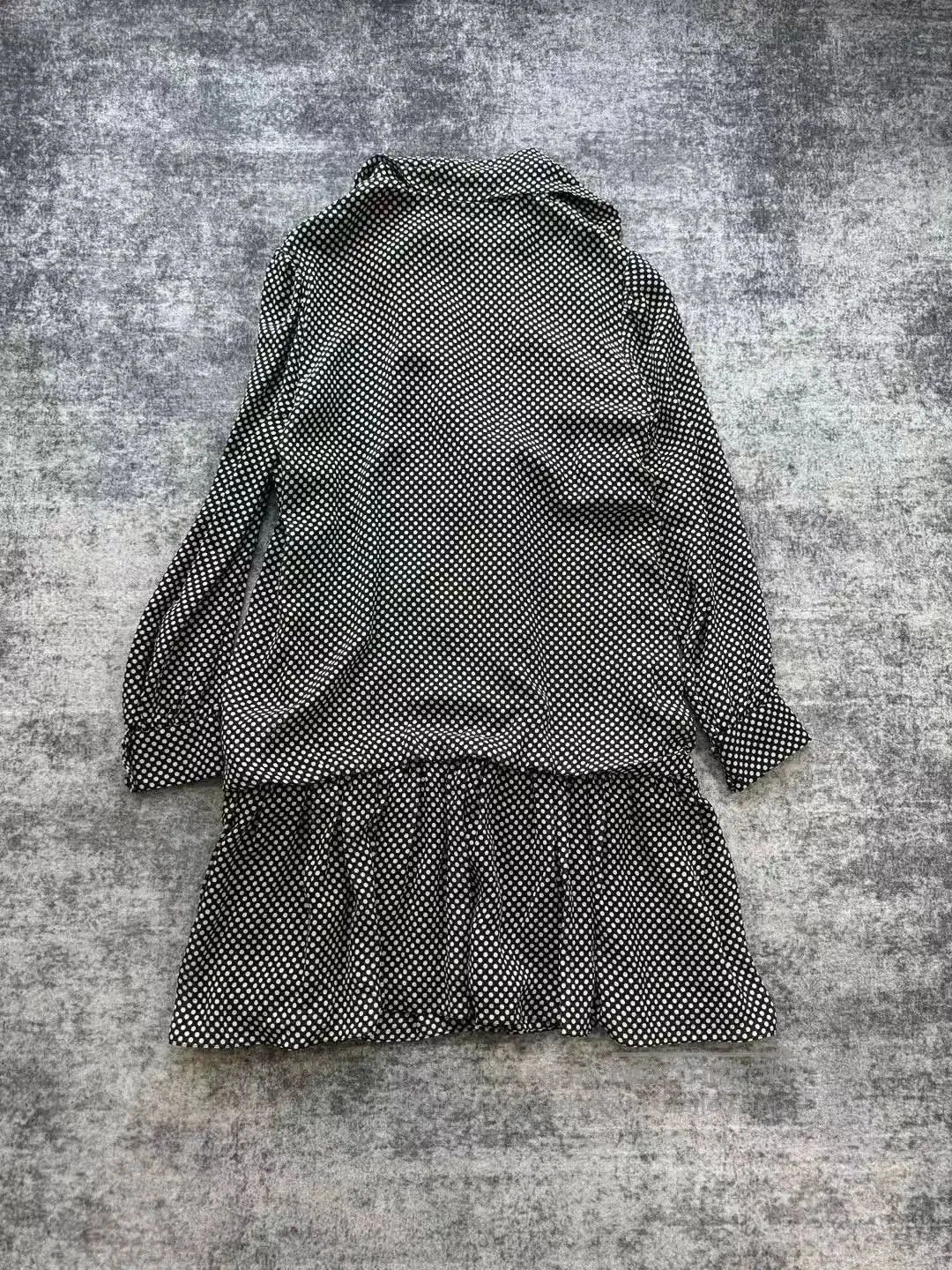 Celine black and white polka dot silk dress. Size XS / US 0-2 / IT 36-38 - 2 Thumbnail