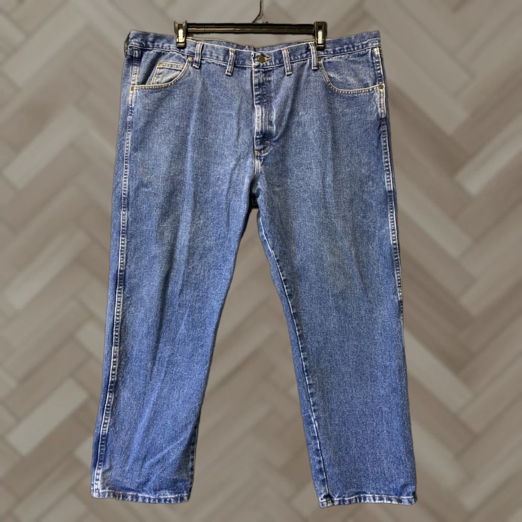 Wrangler VINTAGE Wrangler Jeans Men 47x30 Blue Denim Straight Mid-Rise 5-Pocket US Theme Size US 30 / EU 46 - 1 Thumbnail