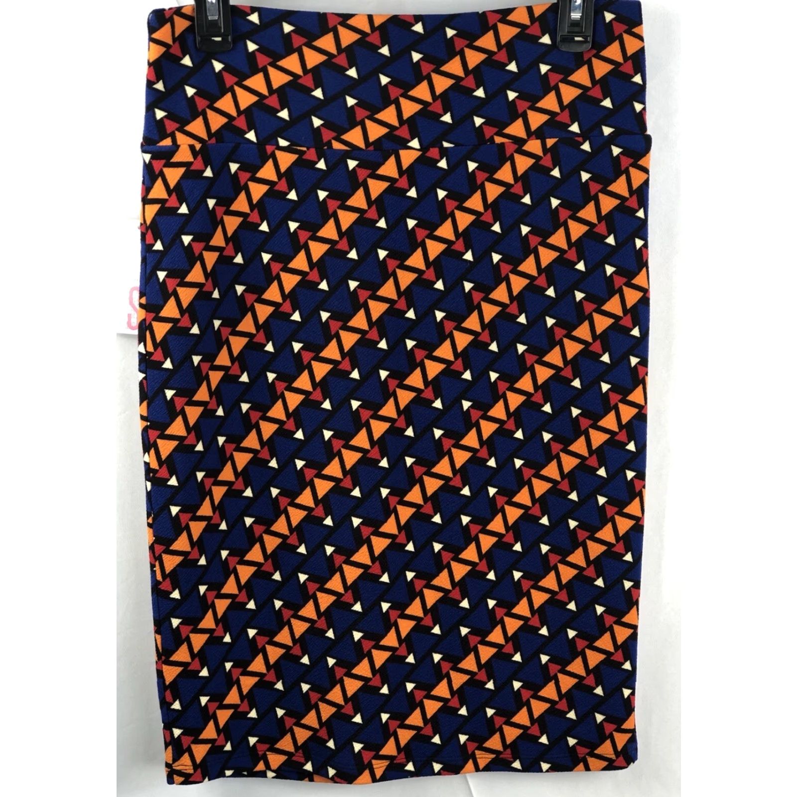 Vintage LuLaRoe Skirt S Blue/Orange Mod Geo Knee Length Vintage No, LuLaRoe Size 28" / US 6 / IT 42 - 2 Thumbnail