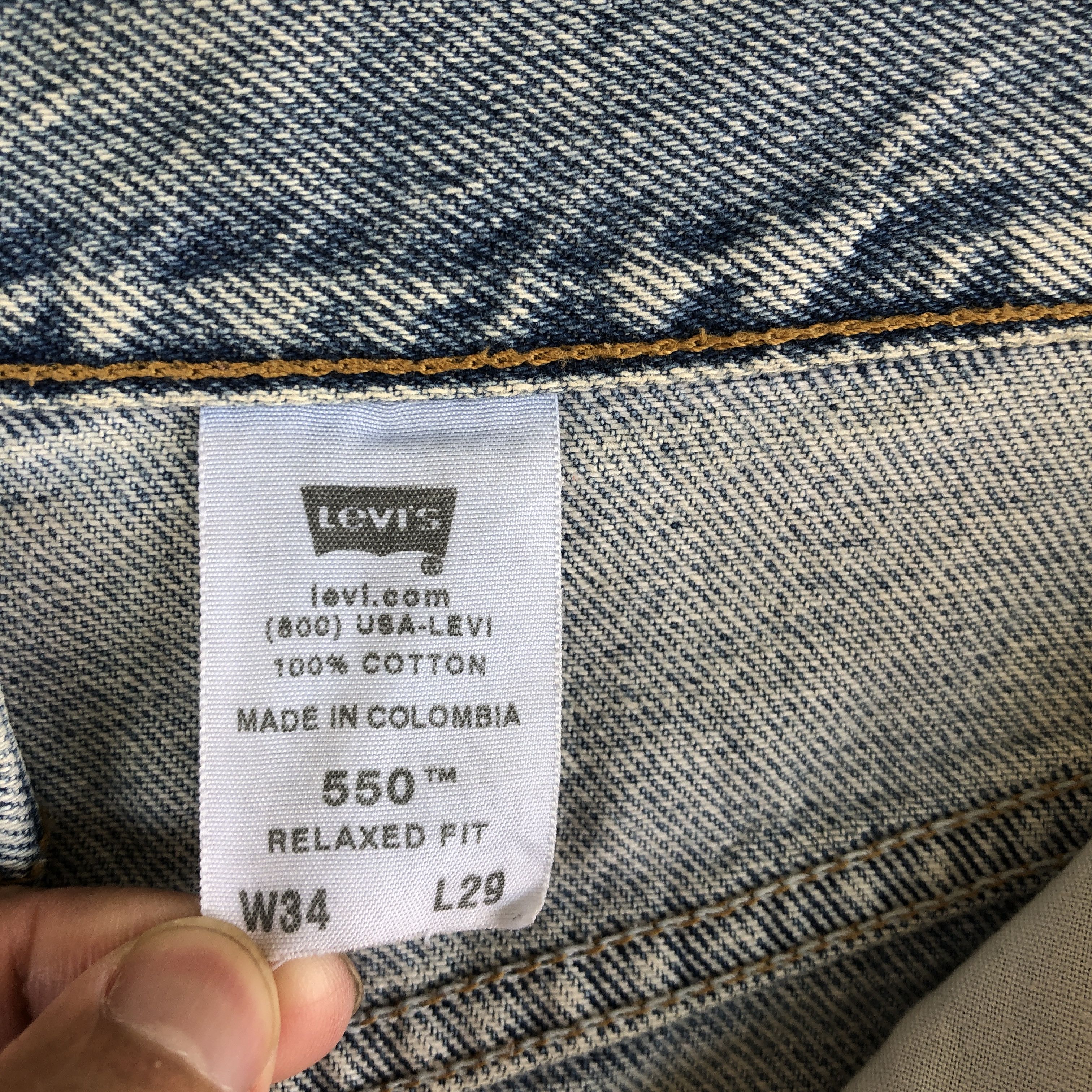 Jean Vintage Levis Mud Wash Jeans Dirty Levi's 550 Faded Denim Size US 32 / EU 48 - 9 Thumbnail