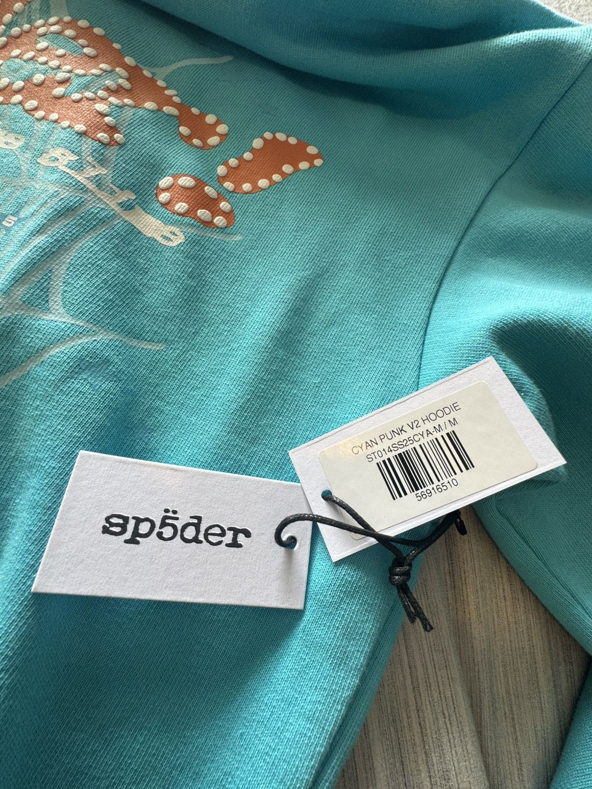 Sp5der Sp5der cyan punk v2 hoodie Size US M / EU 48-50 / 2 - 4 Thumbnail