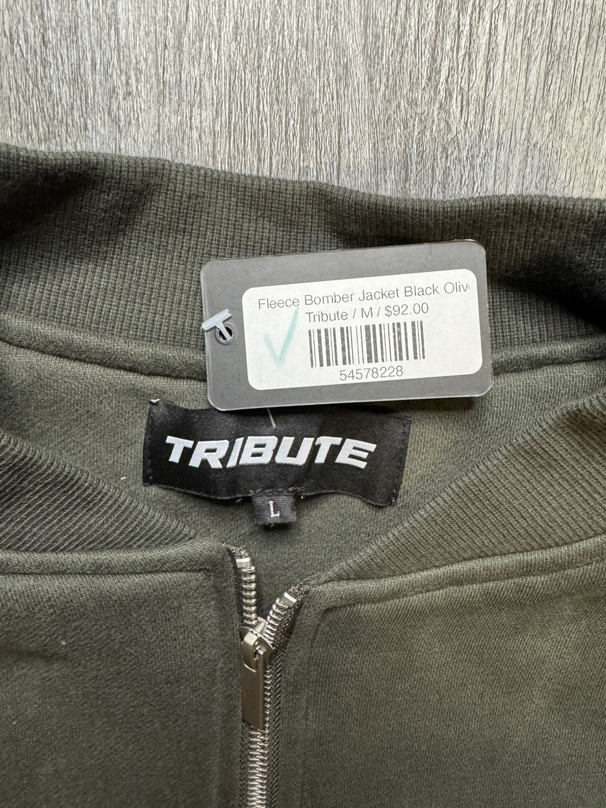 Richie Le Collection Tribute Fleece Bomber Jacket Olive Size US L / EU 52-54 / 3 - 4 Thumbnail