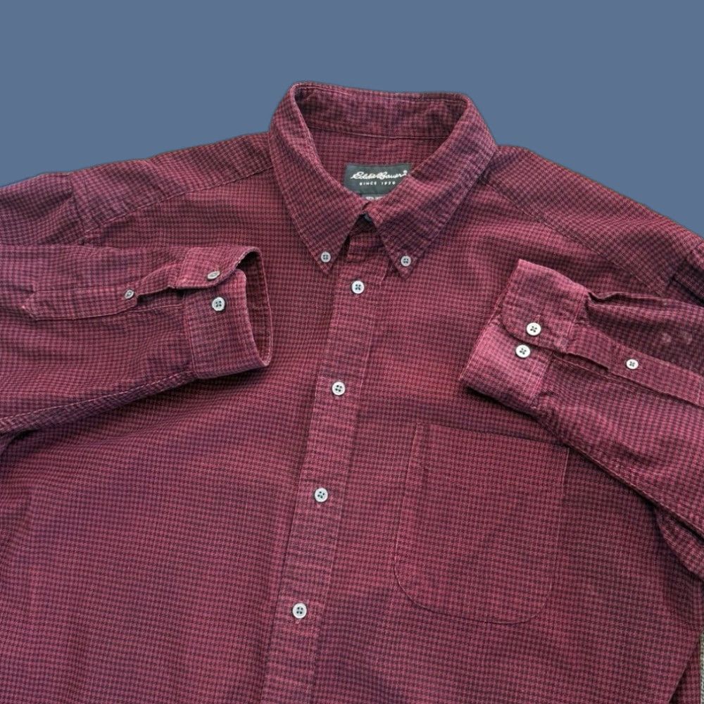 Eddie Bauer VINTAGE Eddie Bauer Shirt Corduroy Button Up Mens XL Red 90s Cottagecore Size US XL / EU 56 / 4 - 1 Thumbnail