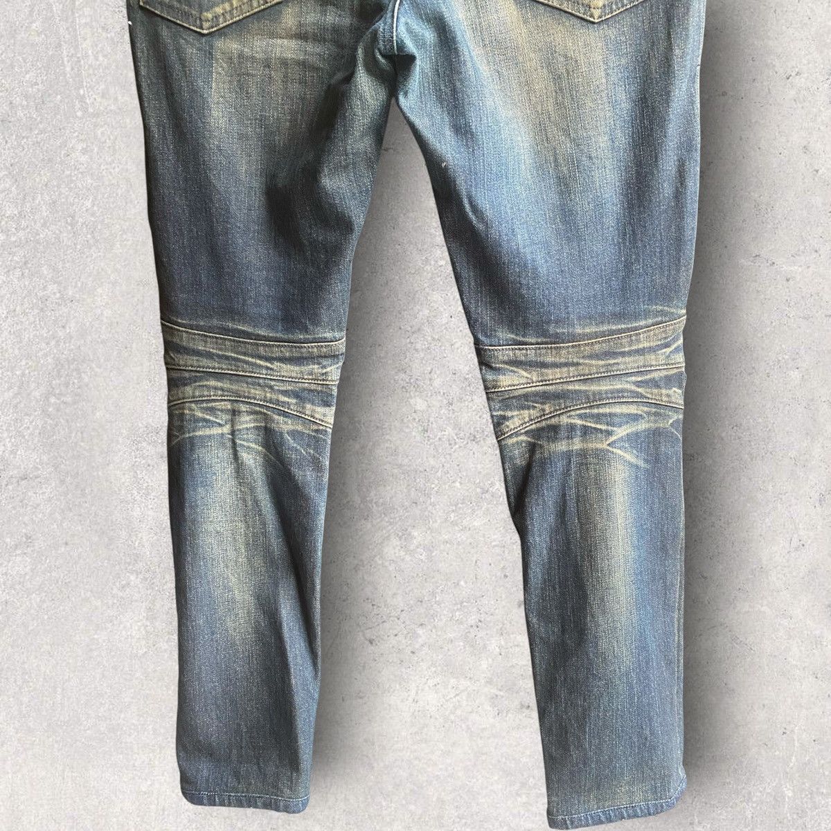 Balmain Fall13 Rust Wash Biker Jeans Size US 33 - 5 Thumbnail