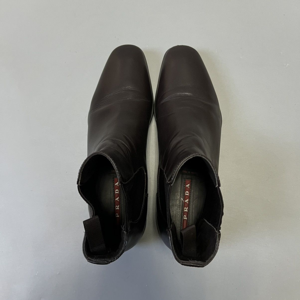 Prada Vintage Prada Sport Leather Chelsea Boots Brown Slip men’s Size US 7 / EU 40 - 17 Thumbnail