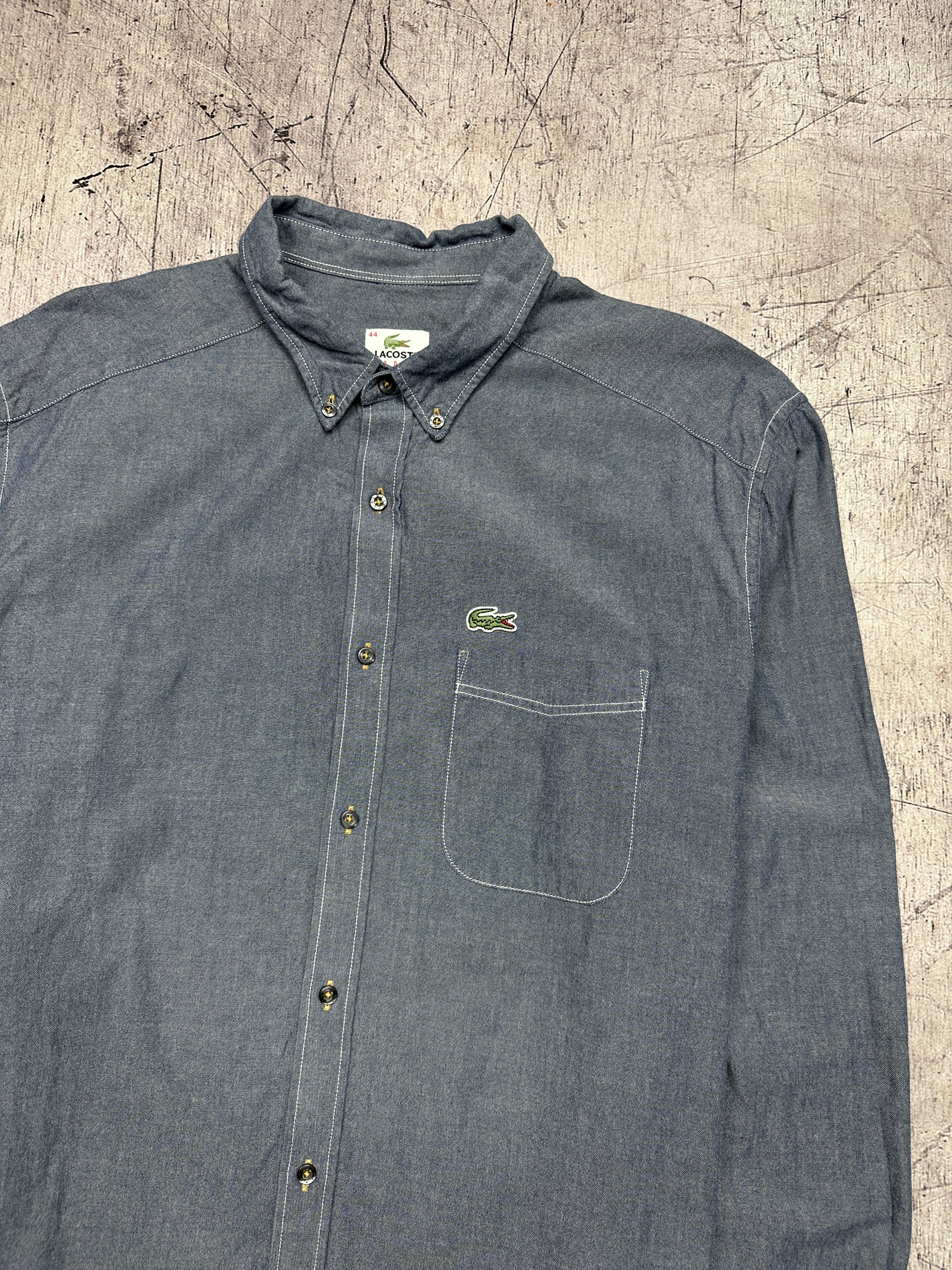 Lacoste Lacoste Vintage Mens Long Sleeve Shirt Size US XL / EU 56 / 4 - 2 Thumbnail
