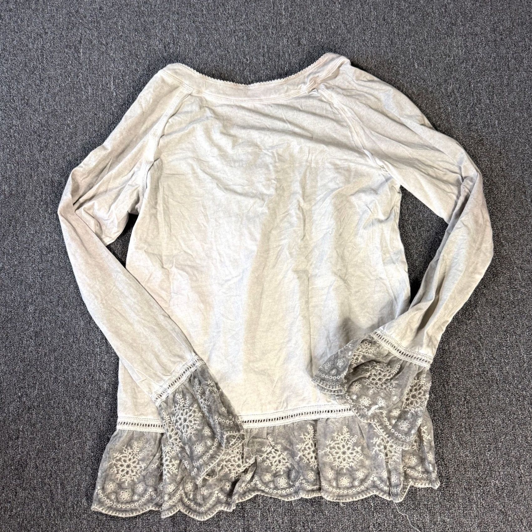 Vintage VINTAGE Lace Boho Medieval White Longsleeve Blouse Womens M Medium Shirt Ladies White, Vintage, 90s-2000s Style Size M / US 6-8 / IT 42-44 - 2 Thumbnail