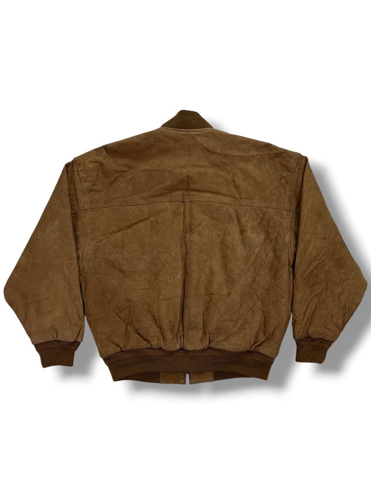 Genuine Leather Vintage Awurquerque Diamond Quilted Cowhide Bomber Jacket Size US S / EU 44-46 / 1 - 2 Thumbnail