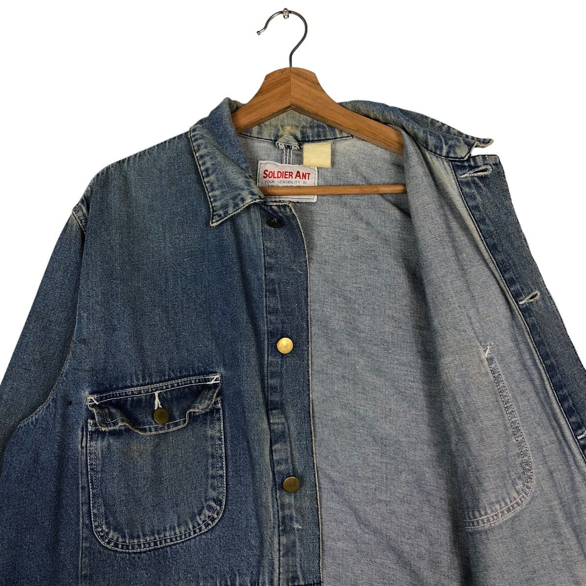 Japanese Brand 🔥Vintage Denim Chore Jacket Soldier Ant Toyo Enterprise Size US M / EU 48-50 / 2 - 12 Thumbnail