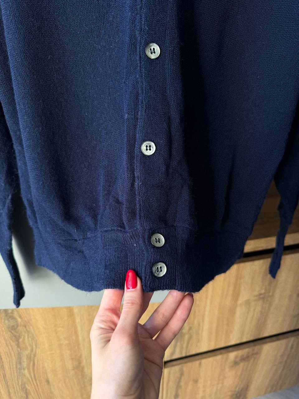 Lacoste Vintage IZOD Lacoste Cardigan Sweater 80s Size US L / EU 52-54 / 3 - 3 Thumbnail