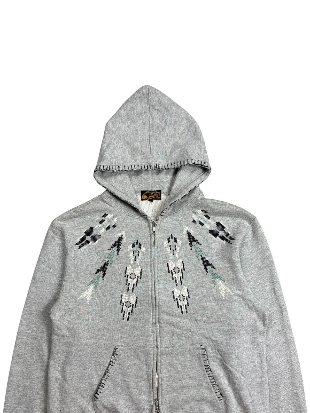 Beauty Beast 2000s Indian Motorcycle - Ethnic Zip Hoodie Size US M / EU 48-50 / 2 - 4 Thumbnail