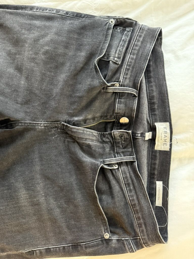 Frame FRAME L'Homme Slim Jeans Mens 32 X 32 Dark Wash Stretch Jean Size US 32 / EU 48 - 2 Thumbnail