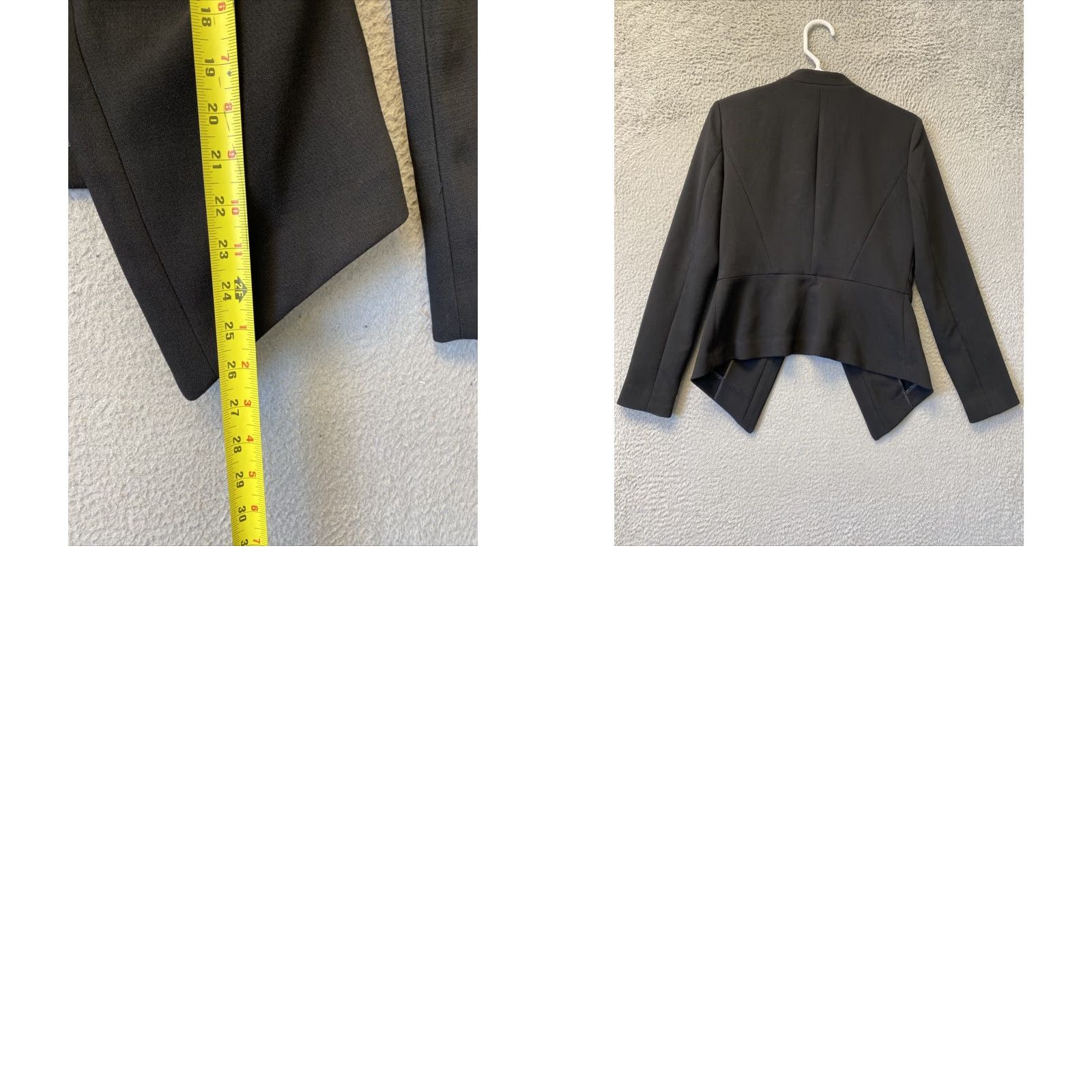 Banana Republic Banana Republic Blazer Womens Size 4 Black Open Front Jacket Regular Zip short Sleeve Casual 90s? Size S / US 4 / IT 40 - 8 Thumbnail