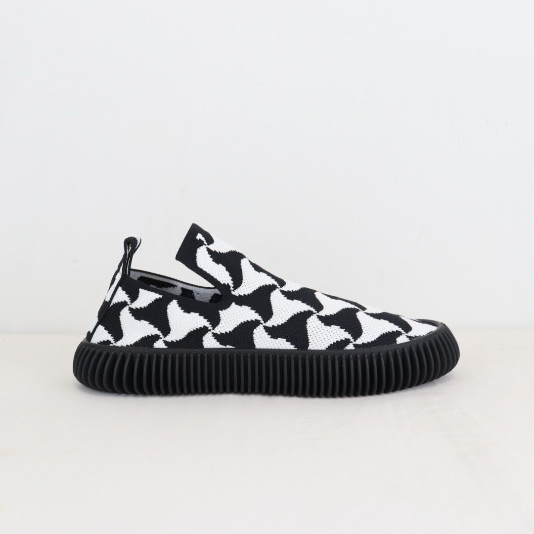 Bottega Veneta o1rshd1 Wavy Triagle Tech Knit Ripple Sneaker in Black Size US 8 / EU 41 - 5 Thumbnail