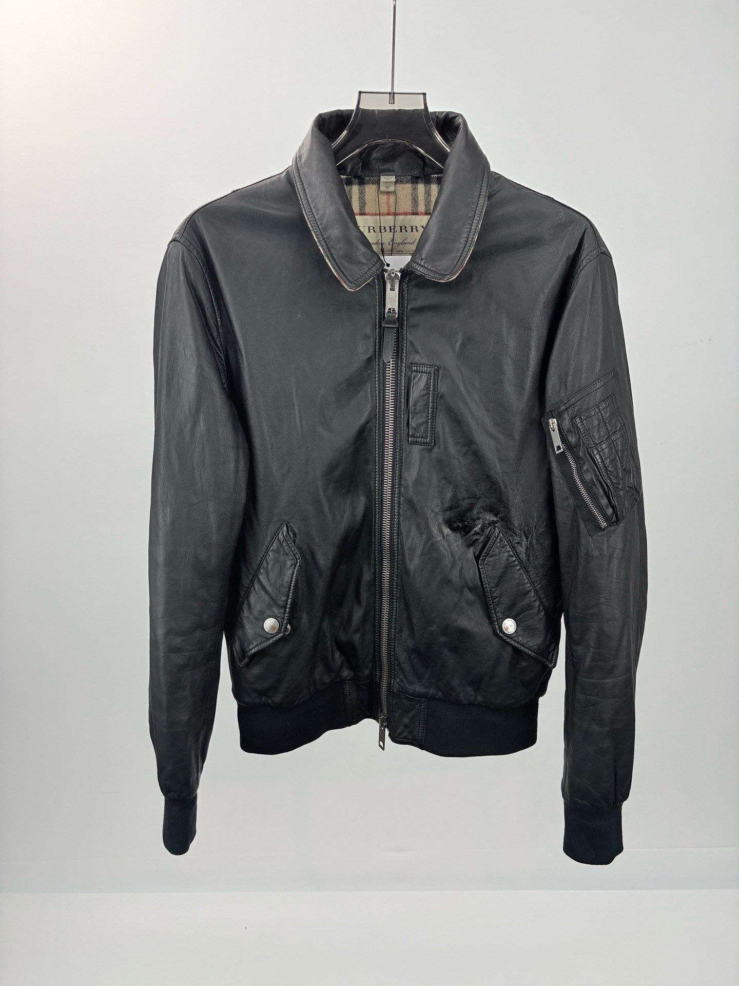Burberry Burberry Check Lining Sheepskin Jacket Size US M / EU 48-50 / 2 - 1 Thumbnail