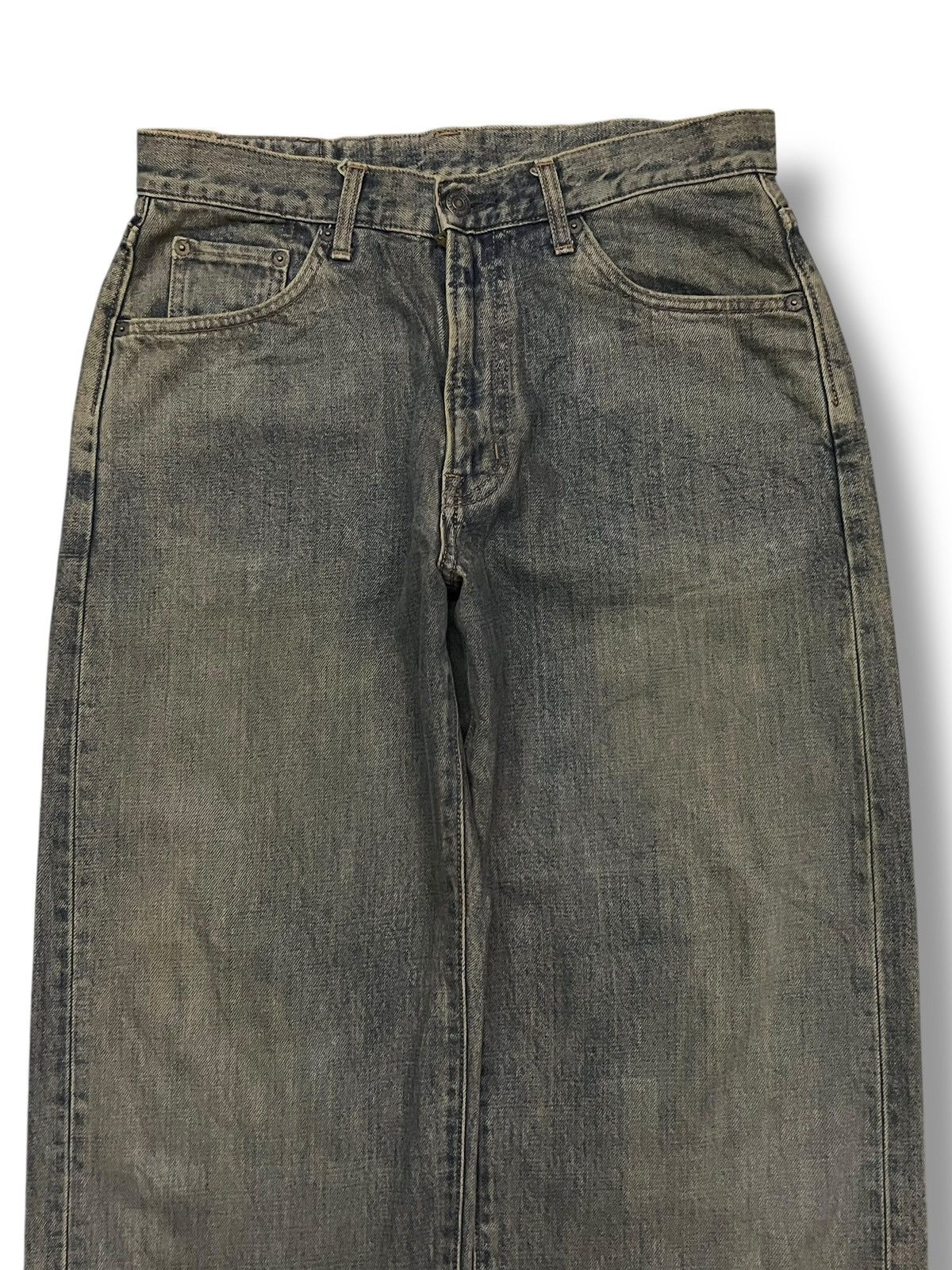 Japanese Brand Baggy Vintage Gold Rush - Faded Mud Wash Jeans Size US 32 / EU 48 - 4 Thumbnail