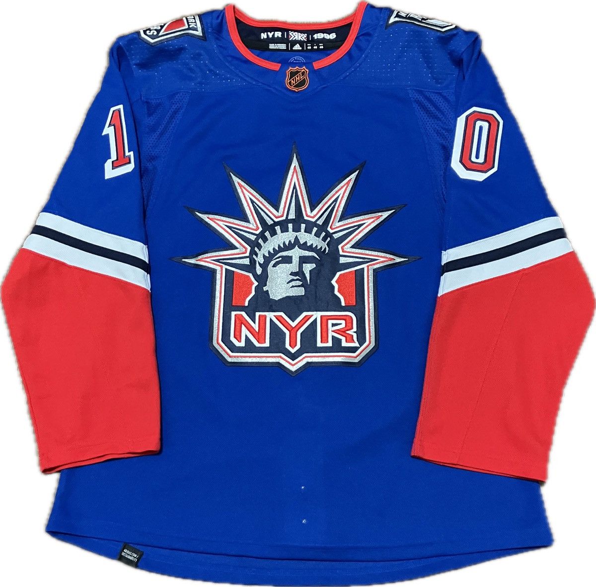 Image of New York Rangers Panarin Rr 2.0 Adidas Nhl Hockey Jersey 46, Men's (Size Small)