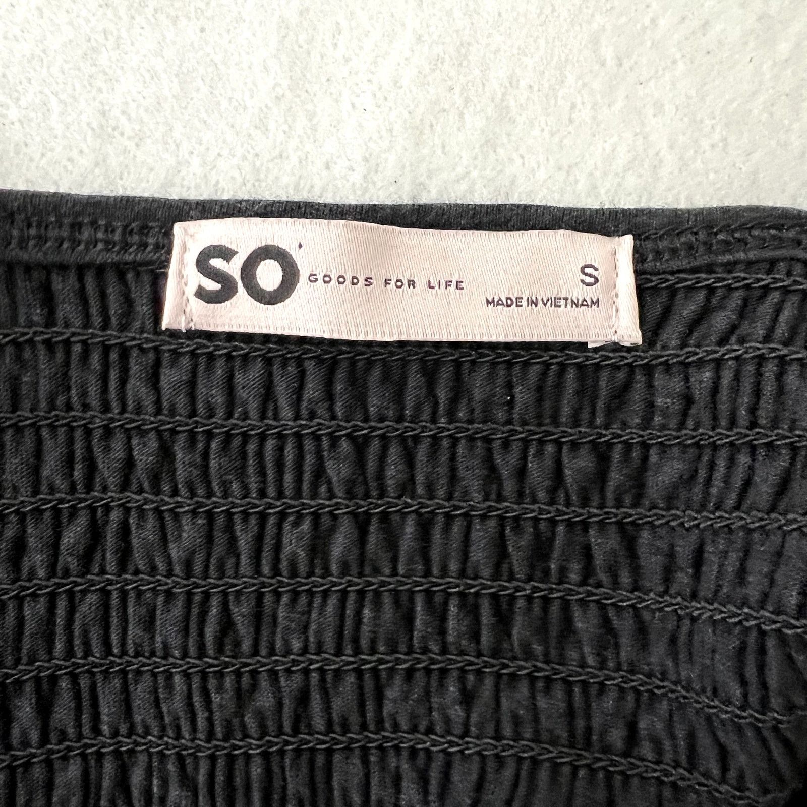 Other SO Black Ruched High Neck Tank Top Size S / US 4 / IT 40 - 6 Thumbnail