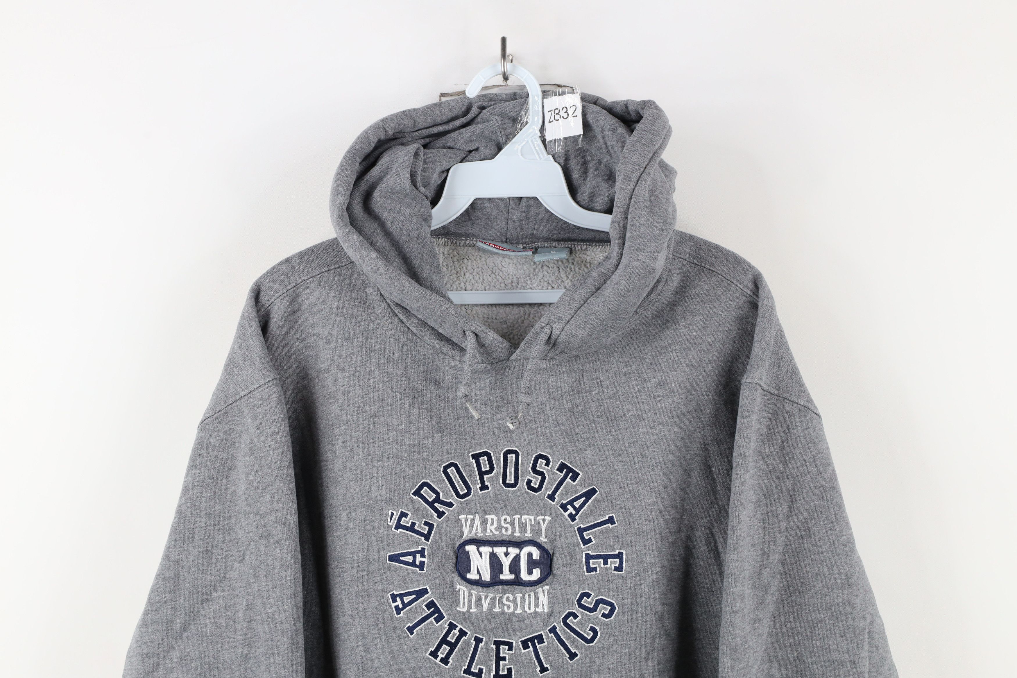 Aeropostale × Vintage Vintage 90s Y2K Aeropostale New York Athletics Hoodie Gray Size US M / EU 48-50 / 2 - 2 Thumbnail