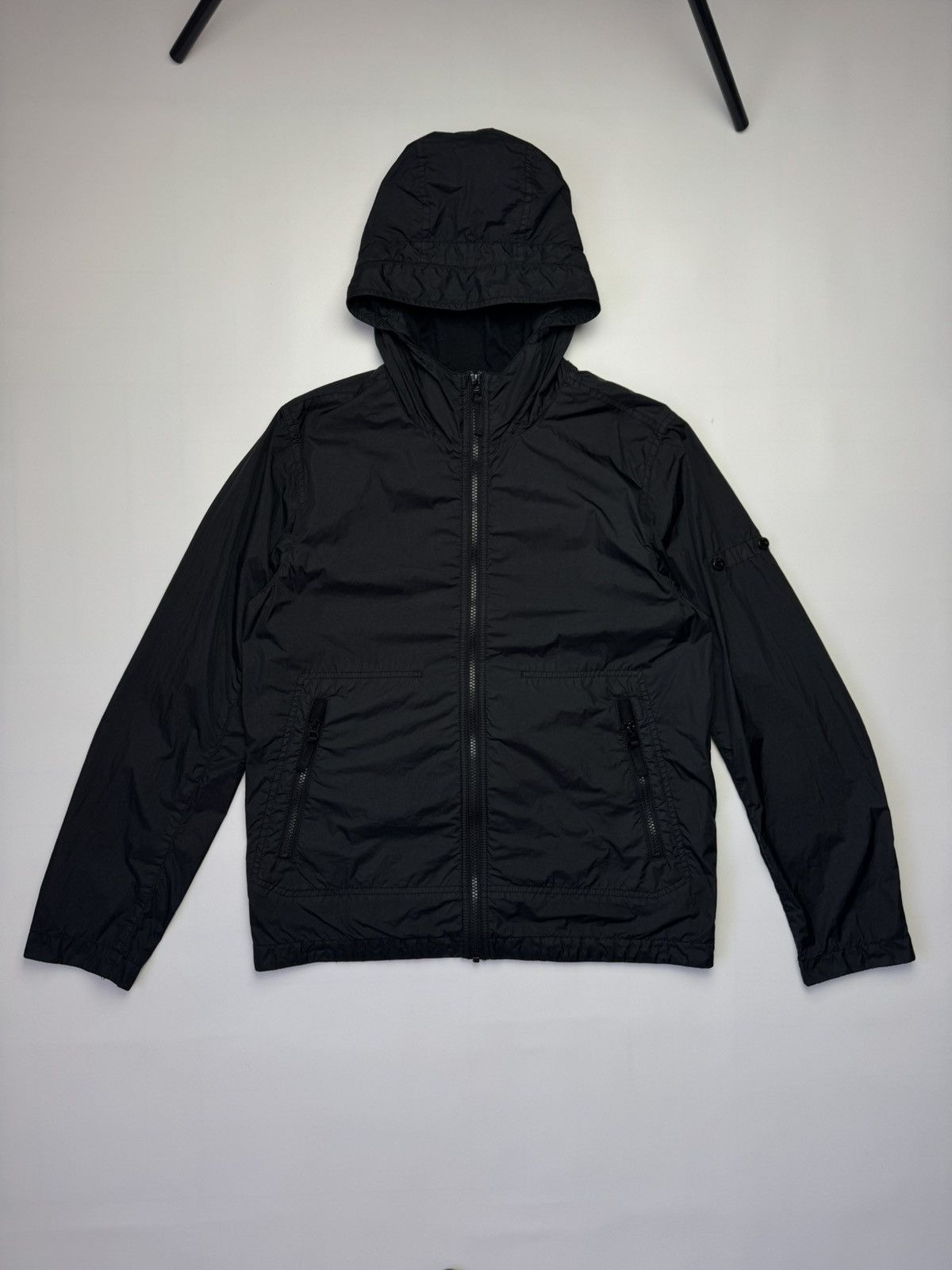 Stone Island STONE ISLAND Junior Black Crinkle Reps Hooded Jacket Men's Size US M / EU 48-50 / 2 - 3 Thumbnail