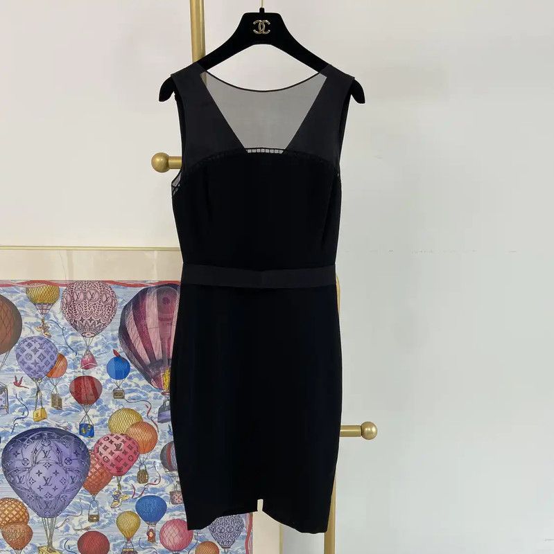 Max Mara MaxMara Black Sleeveless Dress for Summer 0089 Size XS / US 0-2 / IT 36-38 - 1 Thumbnail