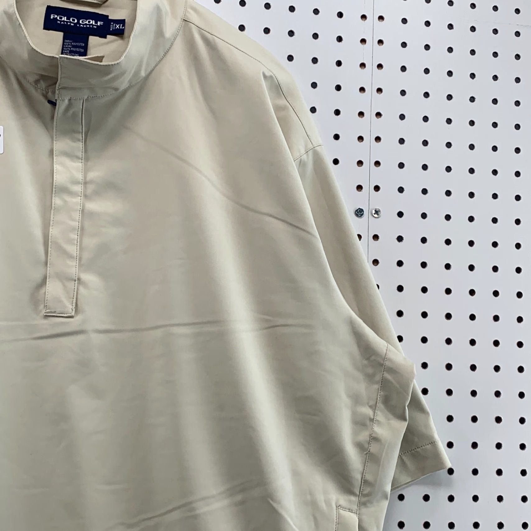 Ralph Lauren Vintage Polo Golf Jacket Windbreaker 11/4 Zip Pullover Beige XL Mens 28x30 Size US XL / EU 56 / 4 - 7 Thumbnail