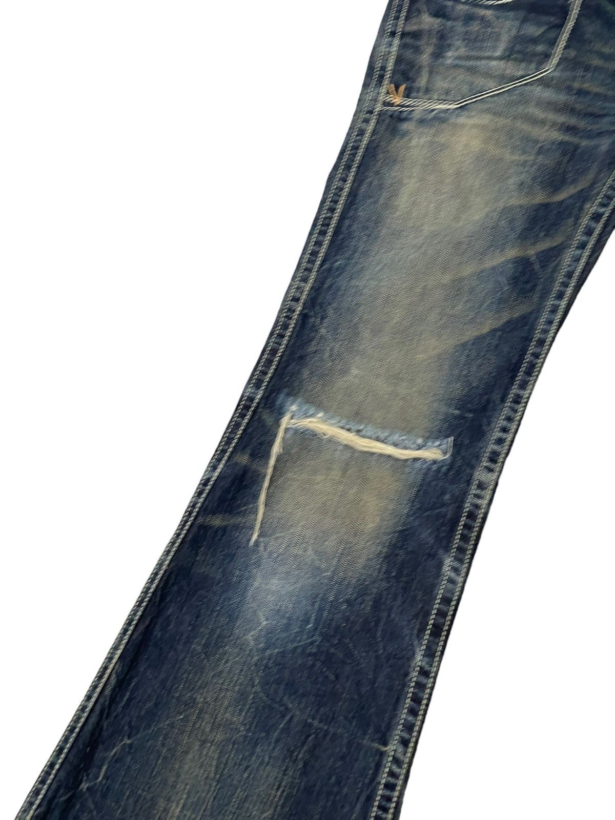Japanese Brand Flare Jeans Brappers Japan Distres Low Rise Bell Bottom 7🟦1 Size US 28 / EU 44 - 6 Thumbnail