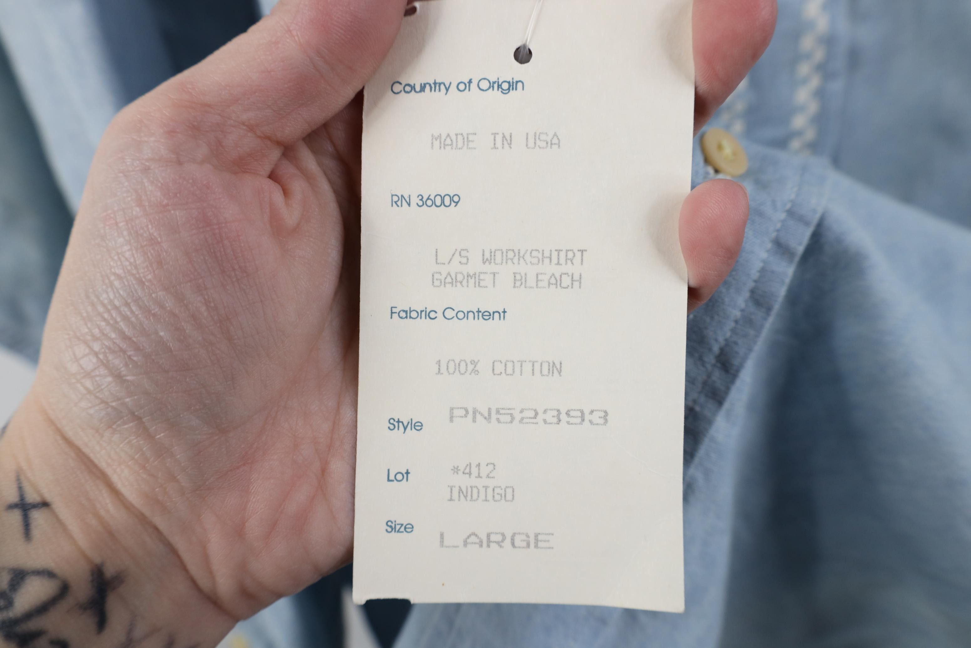 Calvin Klein Deadstock Vtg 90s Calvin Klein Workwear Button Shirt USA Size US L / EU 52-54 / 3 - 5 Thumbnail