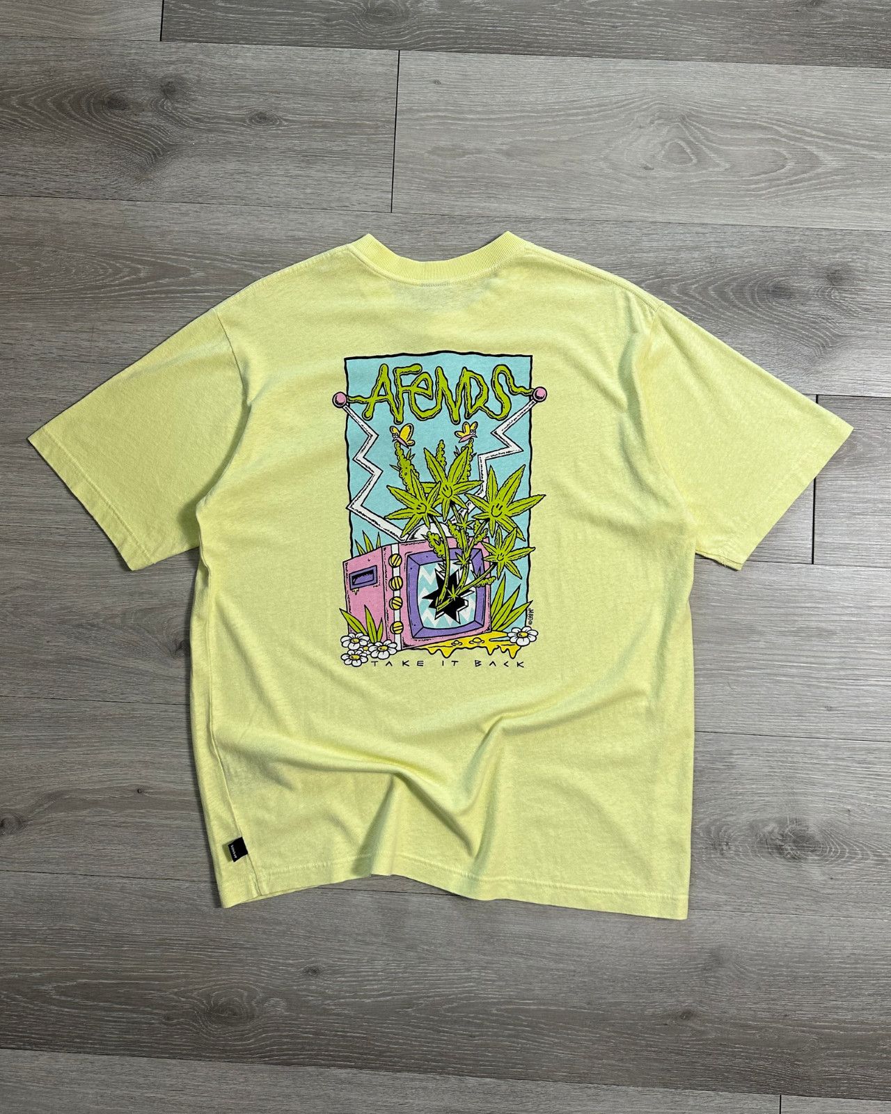Afends BNWT Afends - Take It Back - Hemp Weed Yellow T-Shirt Medium Size US M / EU 48-50 / 2 - 1 Thumbnail