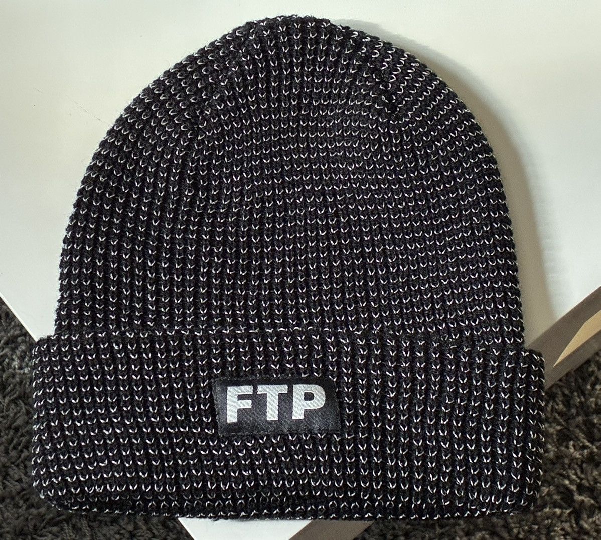 Fuck The Population Fuck The Population Reflective Logo Cuff Beanie Black O/S Size ONE SIZE - 1 Thumbnail