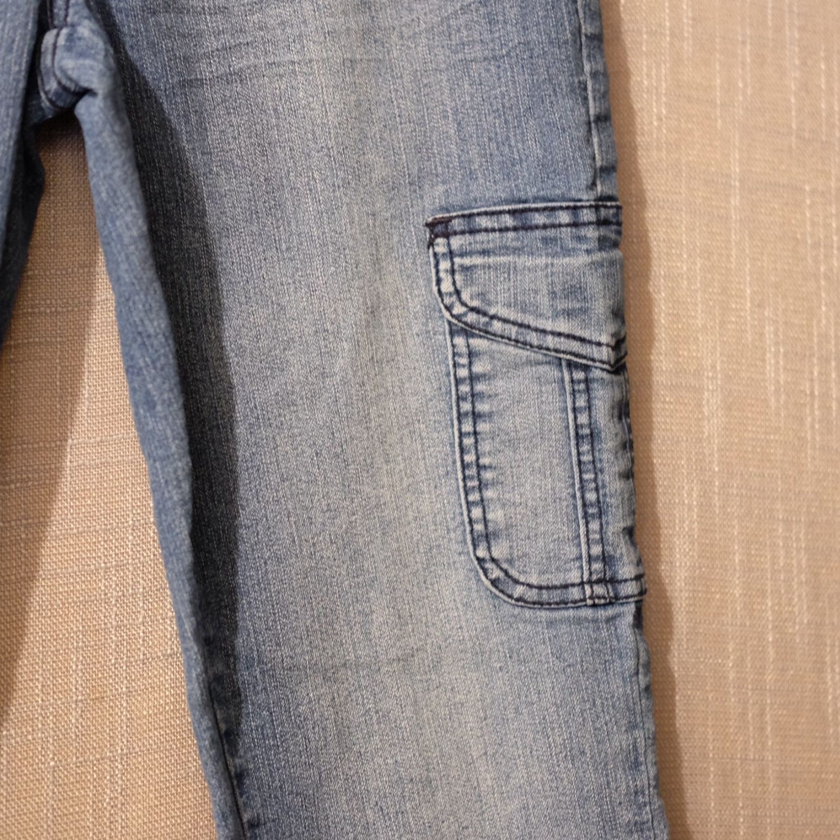 Denime D. Jeans Cargo Jeans Blue Light Wash Denim Stretch Mid-Rise Womens 8 #H96-24 Size 30" / US 8 / IT 44 - 5 Thumbnail