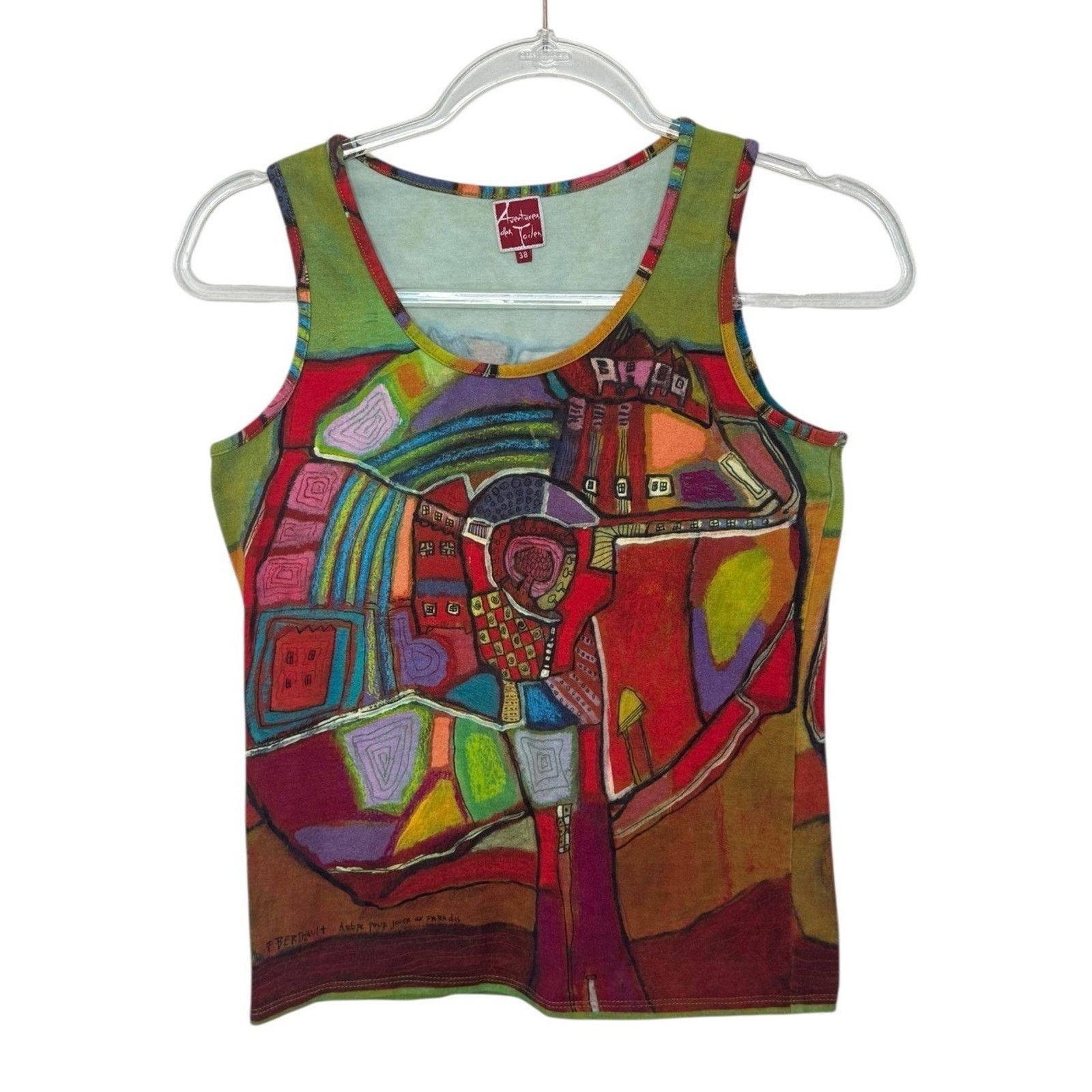 Other AVENTURES DES TOILES Francis Berthault French Abstract Tank Size S / US 4 / IT 40 - 2 Thumbnail