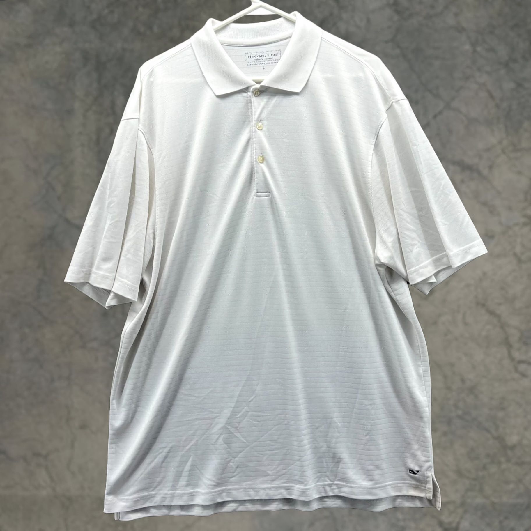 Vineyard Vines Vineyard Vines Polo Shirt Mens Large White Preppy Polyester Golf Casual Striped Size US L / EU 52-54 / 3 - 1 Thumbnail