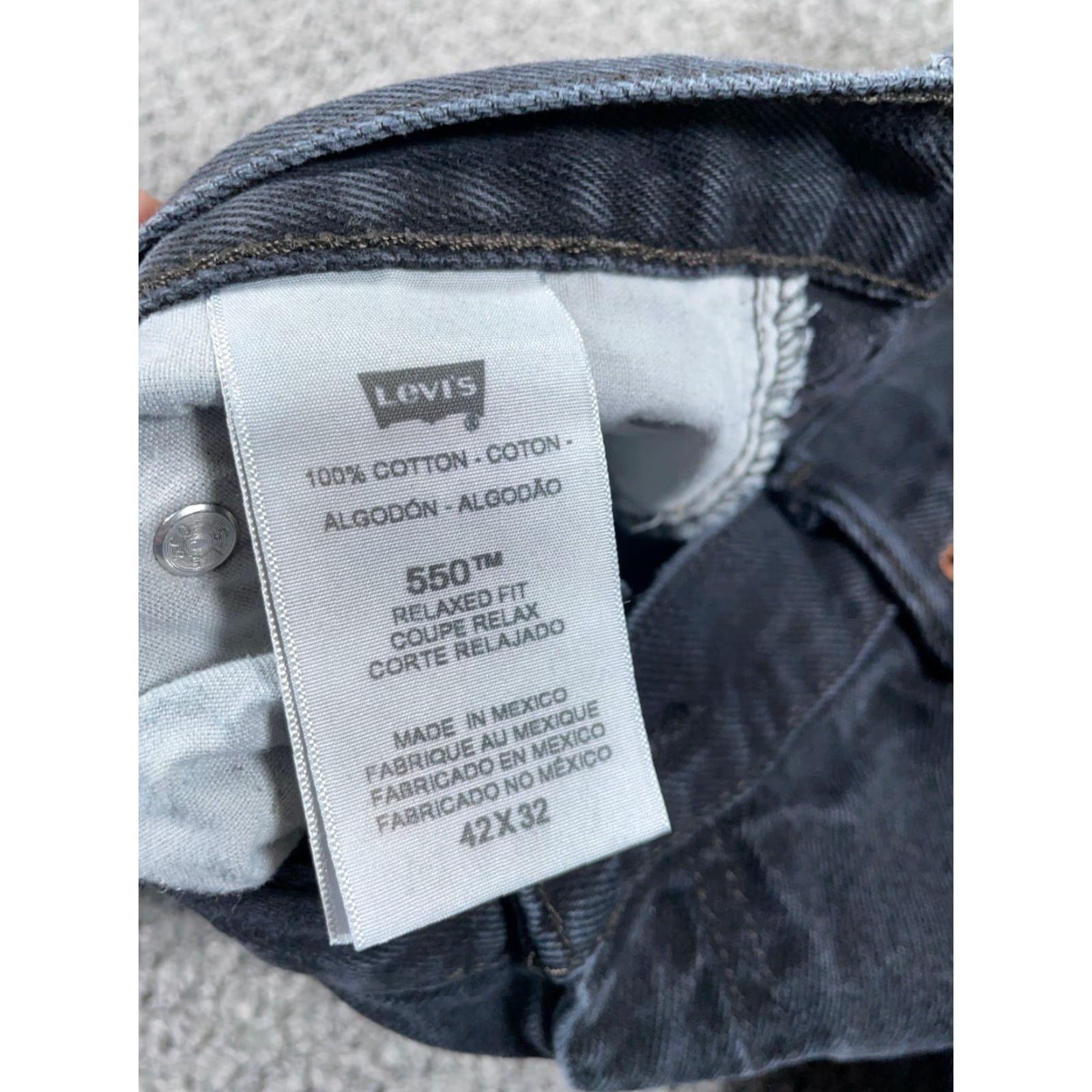 Levi's VINTAGE Levi's 550 Relaxed Fit Jeans Men's 42 x 30 Black Tapered 90s Retro Size US 42 / EU 58 - 4 Thumbnail
