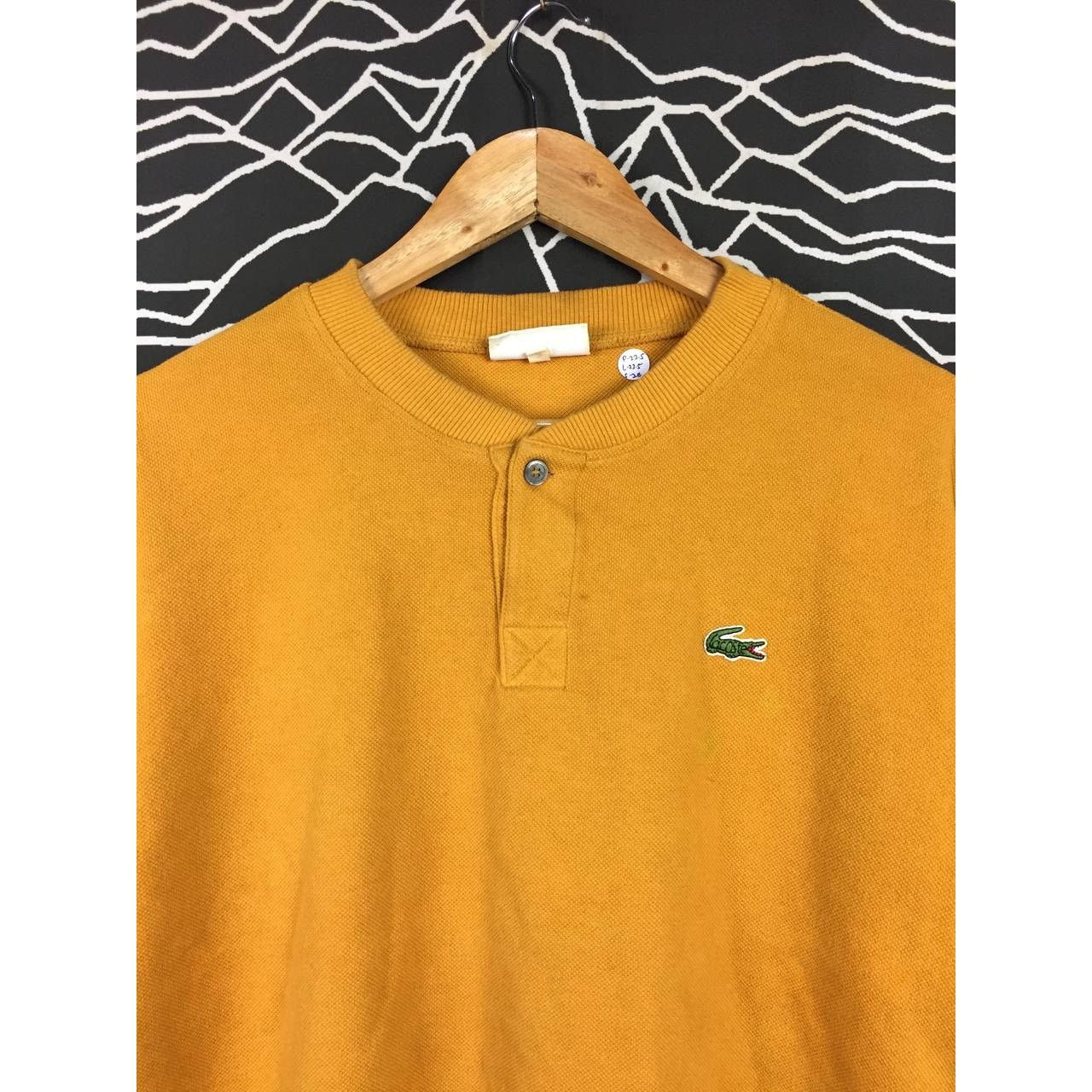 Lacoste × Vintage Vtg Chemise Lacoste Henley Neck Longsleeve Tee Size 3 Size US L / EU 52-54 / 3 - 3 Thumbnail