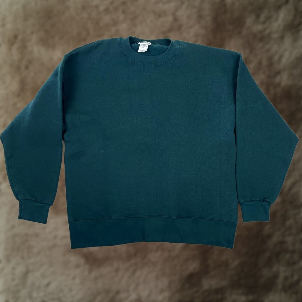 ESPIRIT Vintage Pro Spirit Sweatshirt Green Fleece Crew Neck Mens Large Size US L / EU 52-54 / 3 - 1 Thumbnail