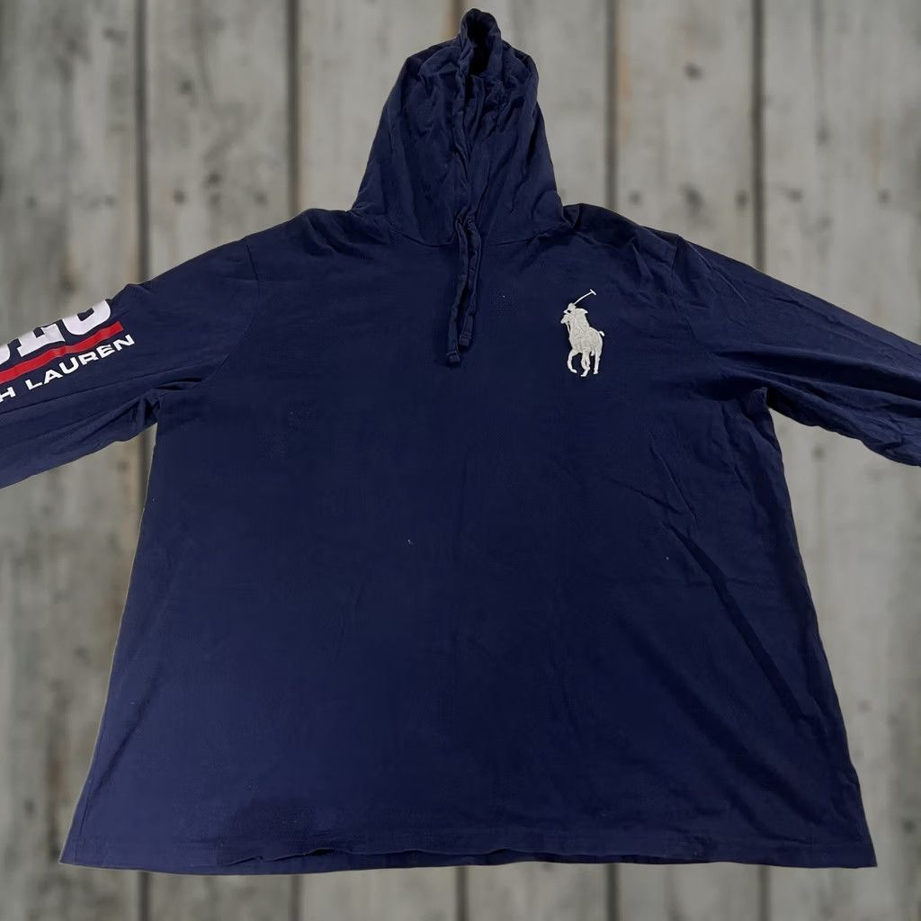 Polo Ralph Lauren Polo Ralph Lauren Hoodie Shirt XL Men Blue Logo Pony L/S Pullover Hooded Size US XL / EU 56 / 4 - 1 Thumbnail