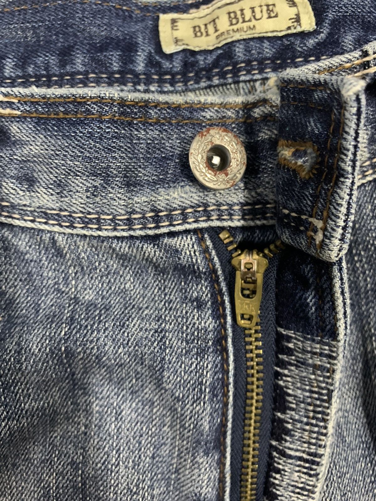 14th Addiction Japanese Brand Buckle Back Splatter Distressed Punk Jeans Size US 32 / EU 48 - 4 Thumbnail