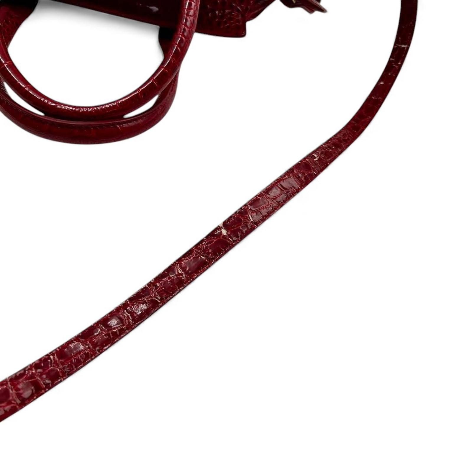Vivienne Westwood Vivienne Westwood - Red Croc-Effect Leather Handbag Size ONE SIZE - 9 Thumbnail