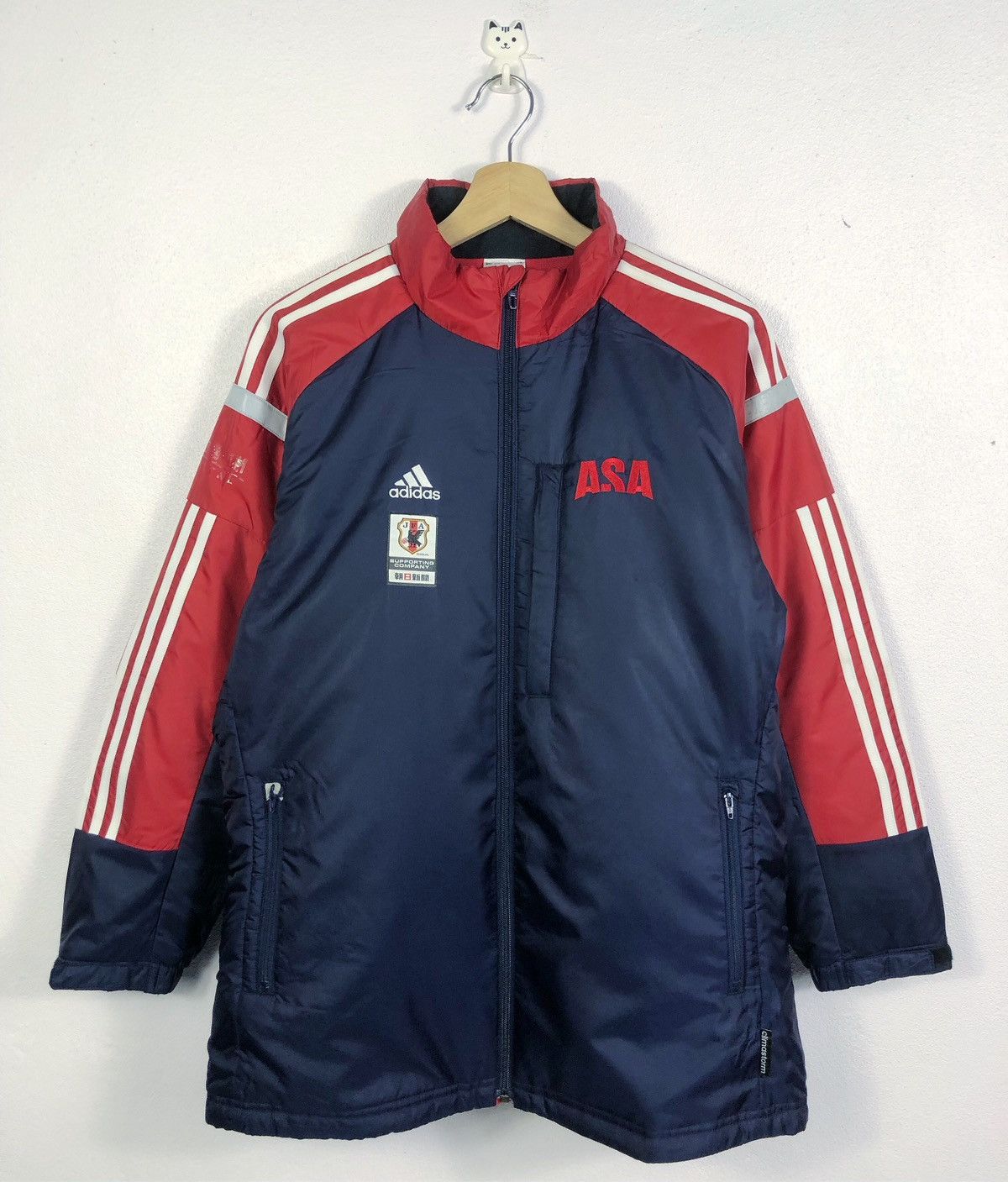 image of Adidas Japan Football Jfa Asa Jacket in Blue/Red, Men's (Size Medium)