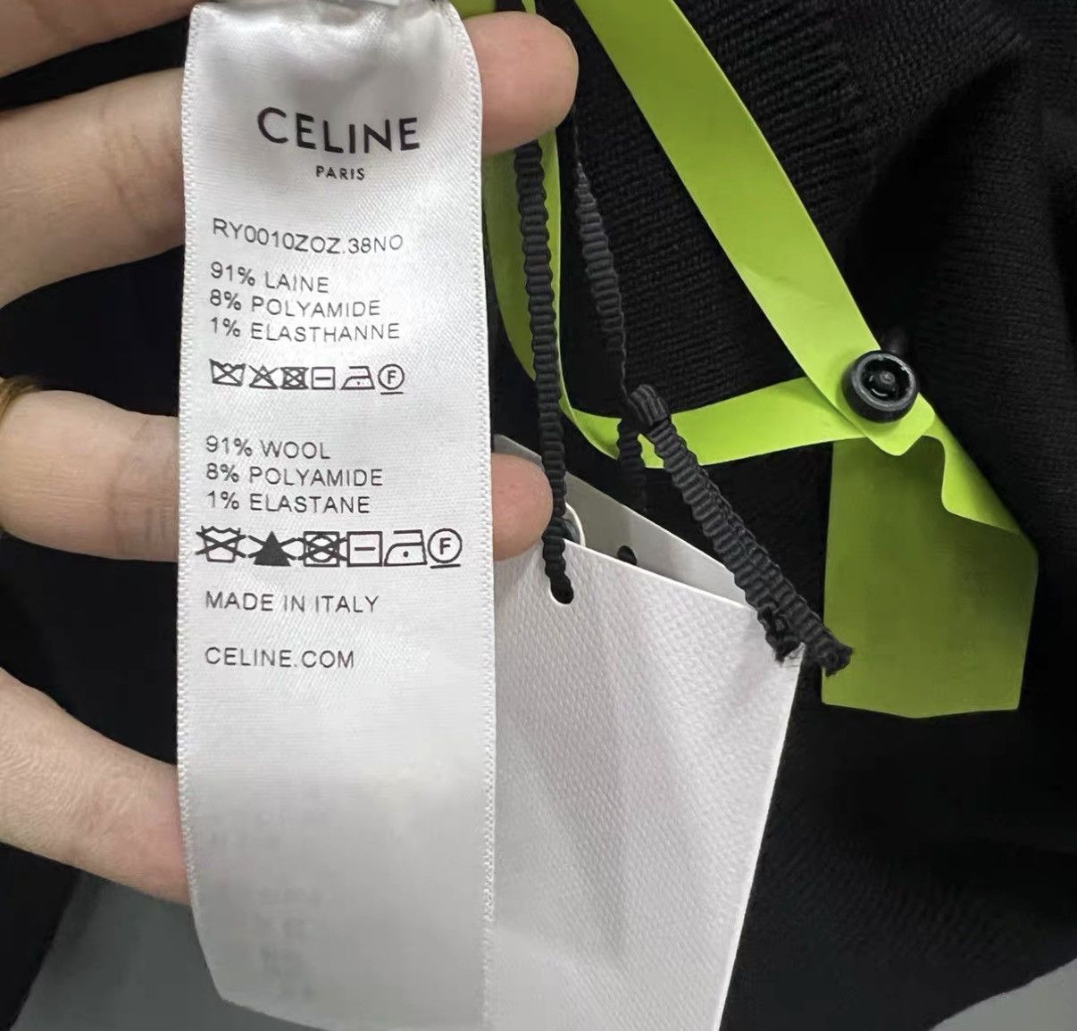 Celine Celine Black Embroidered Logo Knitwear J41 Size M / US 6-8 / IT 42-44 - 2 Thumbnail