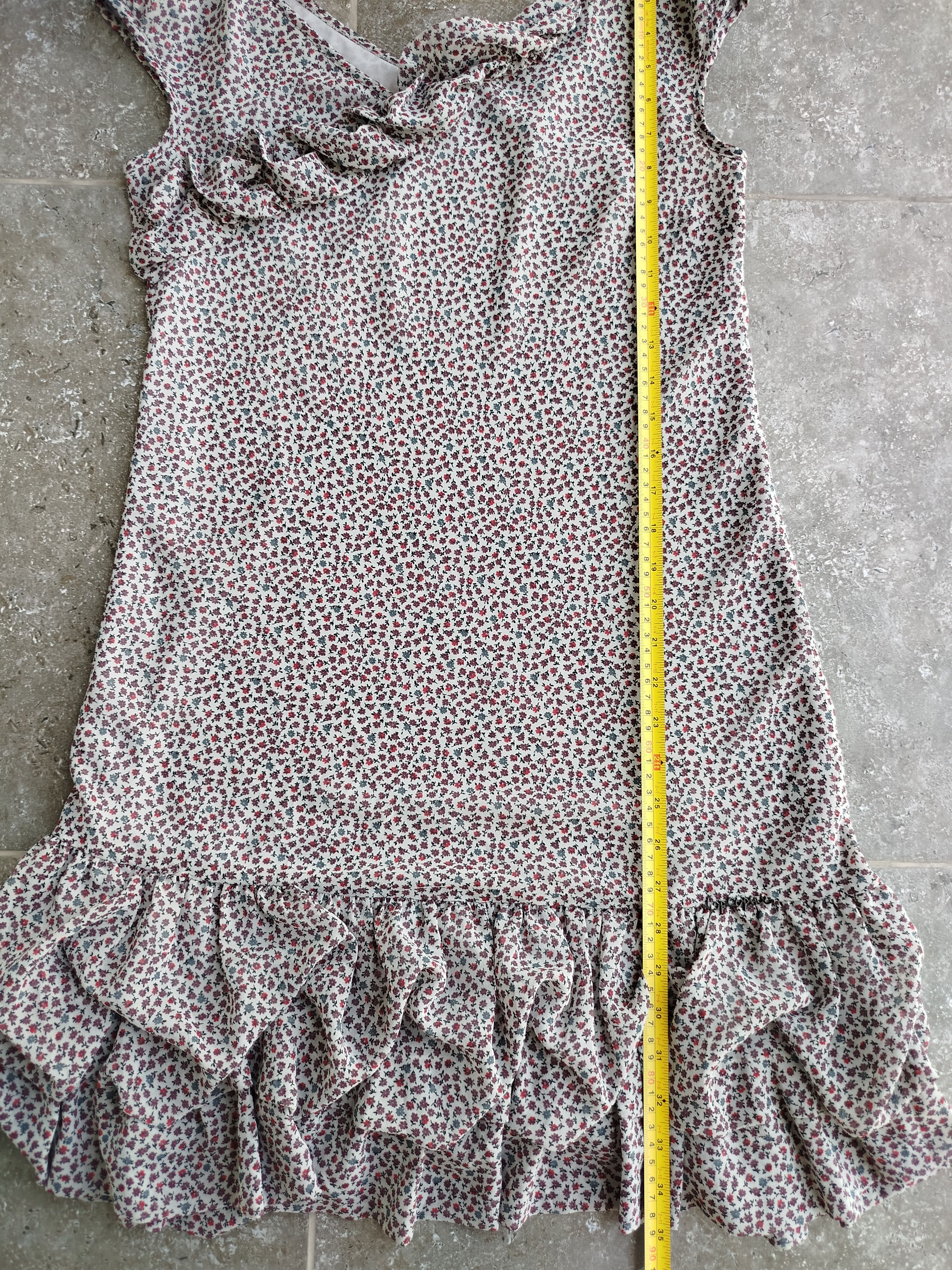 Cop Copine Dress Kentucky Ruffles Chiffon Floral Vintage Size 38/M Size M / US 6-8 / IT 42-44 - 14 Thumbnail