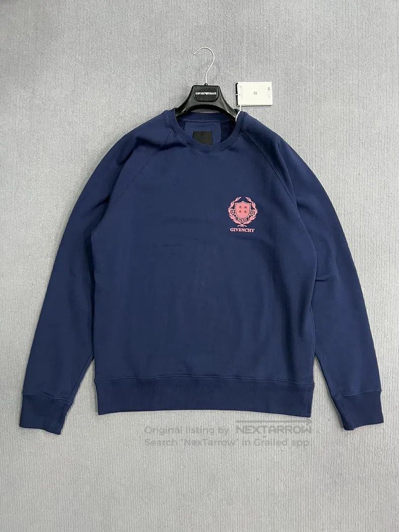 Givenchy Givenchy Embroidered Round Neck Hoodie Blue Size US L / EU 52-54 / 3 - 1 Thumbnail