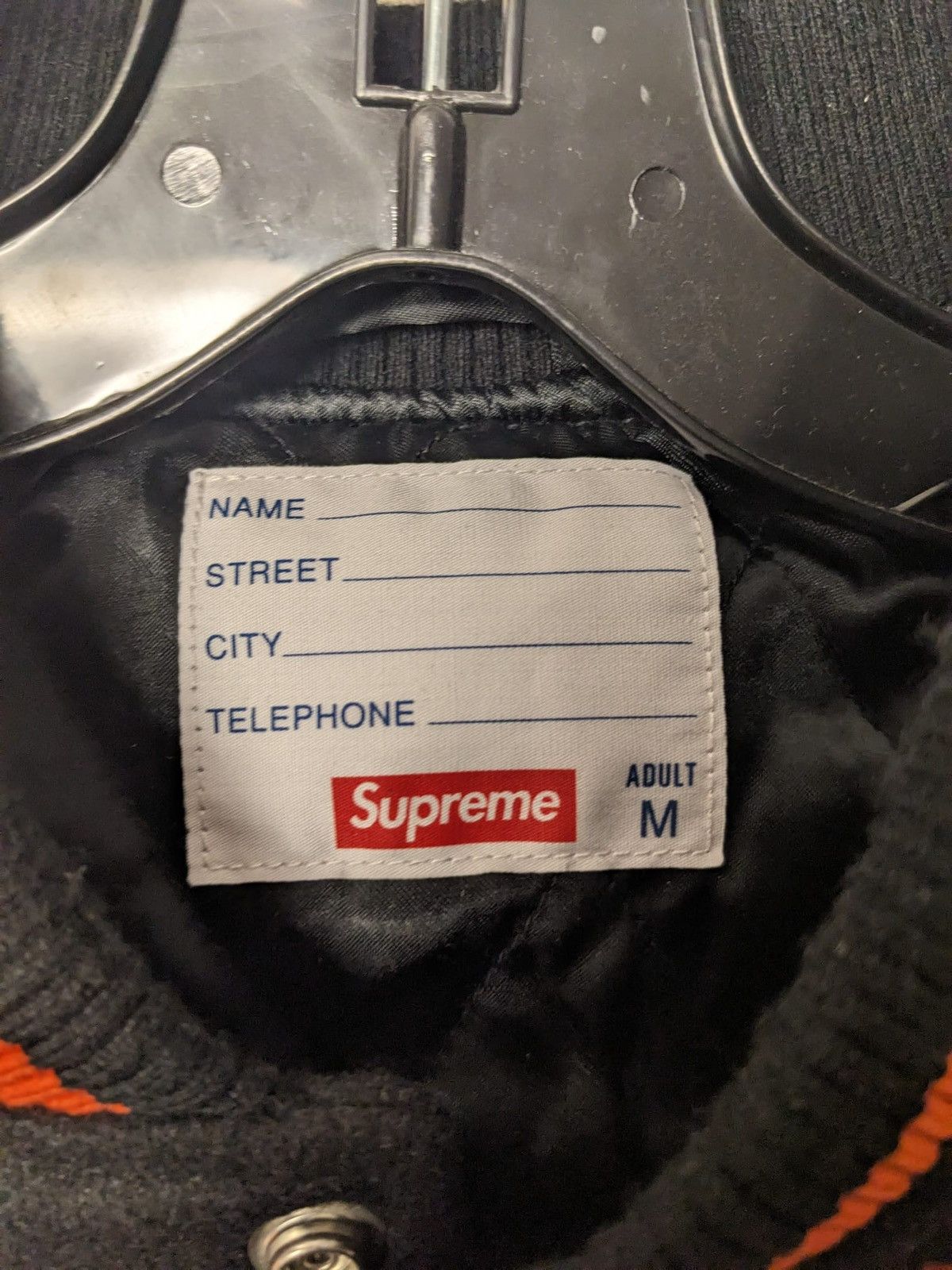 Supreme FW19 SUPREME TEAM VARSITY JACKET BLACK M 2019 Size US M / EU 48-50 / 2 - 7 Thumbnail