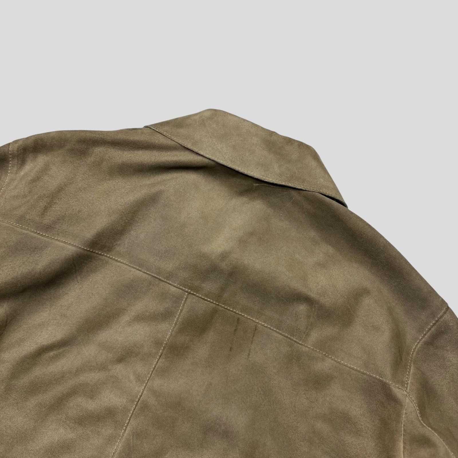 Miu Miu Miu Miu 00’s Suede Leather Cropped Work Jacket - IT50 (M/L) Size US M / EU 48-50 / 2 - 9 Thumbnail